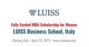 MBA scholarship italy